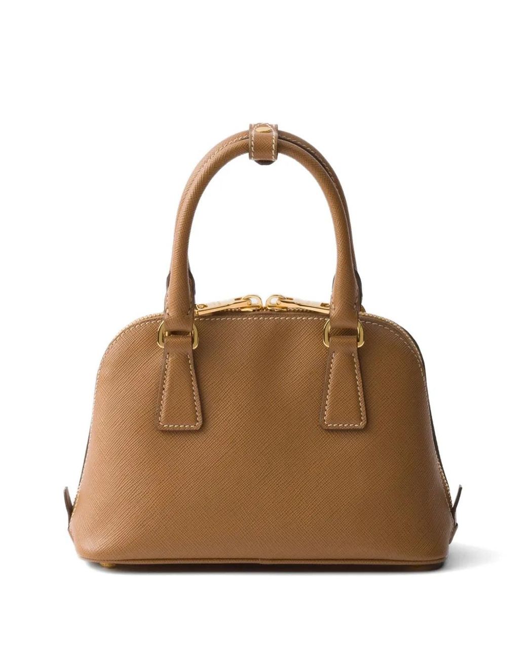Prada Brown Promenade Saffiano-Leather Mini Bag