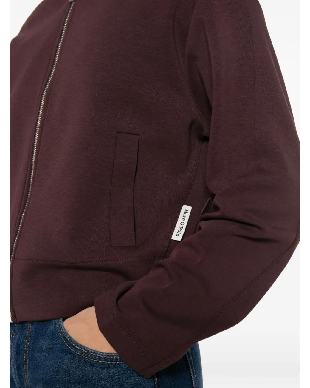 Marc O' Polo Purple Zip-Up Bomber Jacket
