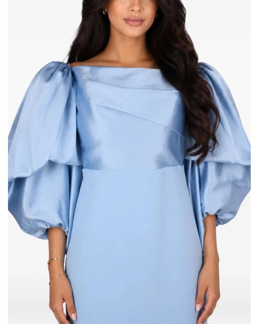 Solace London Blue The Floris Maxi Dress