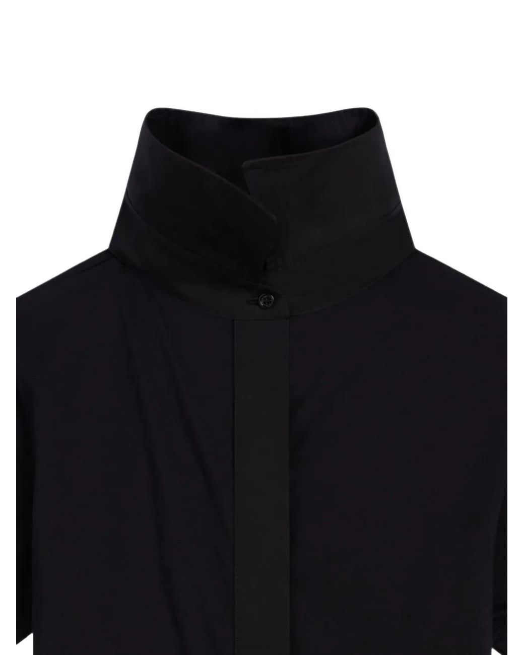 Givenchy Black T-Shirt With Poplin Collar