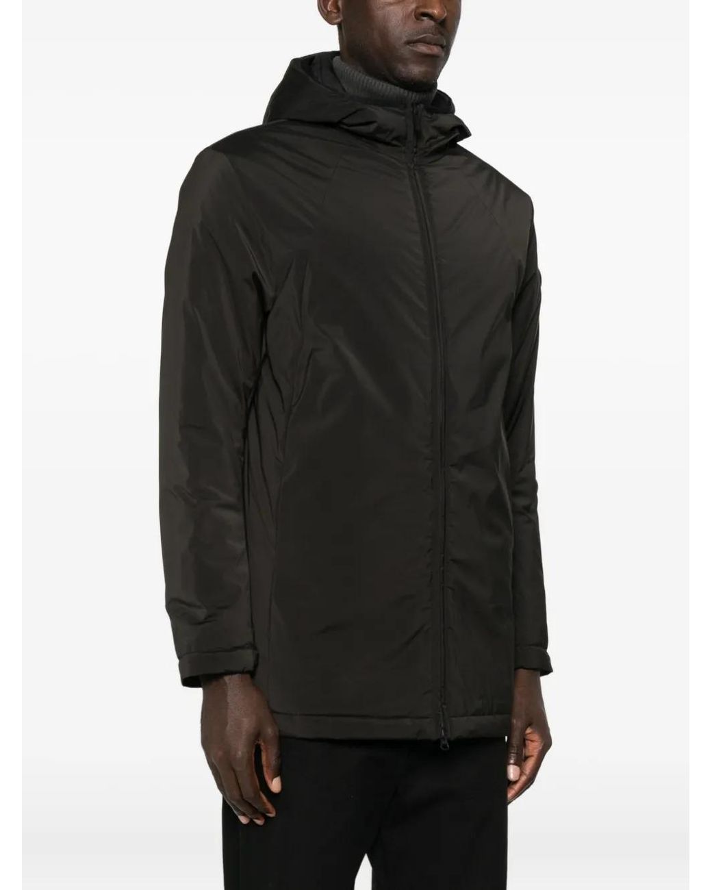 Colmar Black Hooded Zip-Front Coat for men