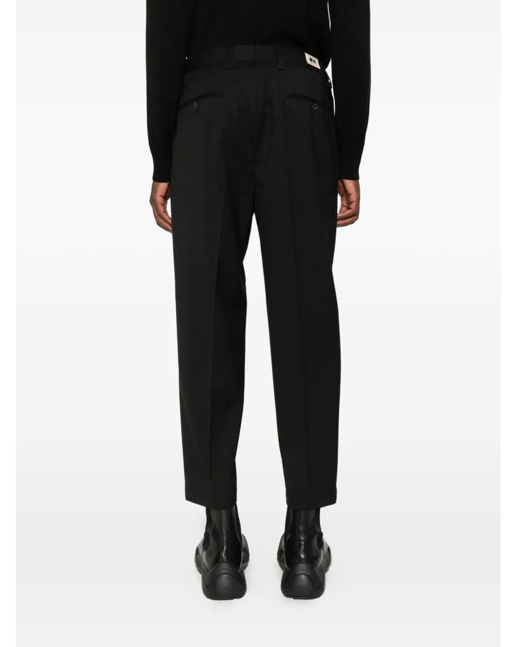 Briglia 1949 Black Pleated Straight-Leg Trousers for men