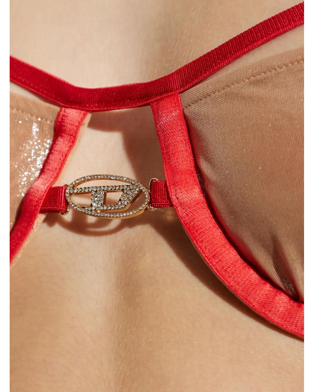 DIESEL Red Balconette Bra