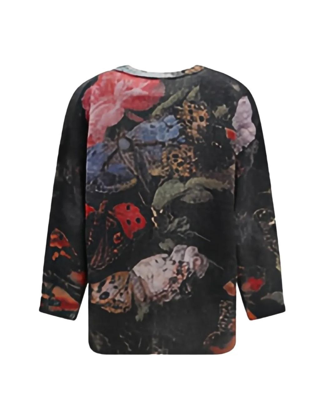 R13 Black Floral-Print Oversized Cardigan
