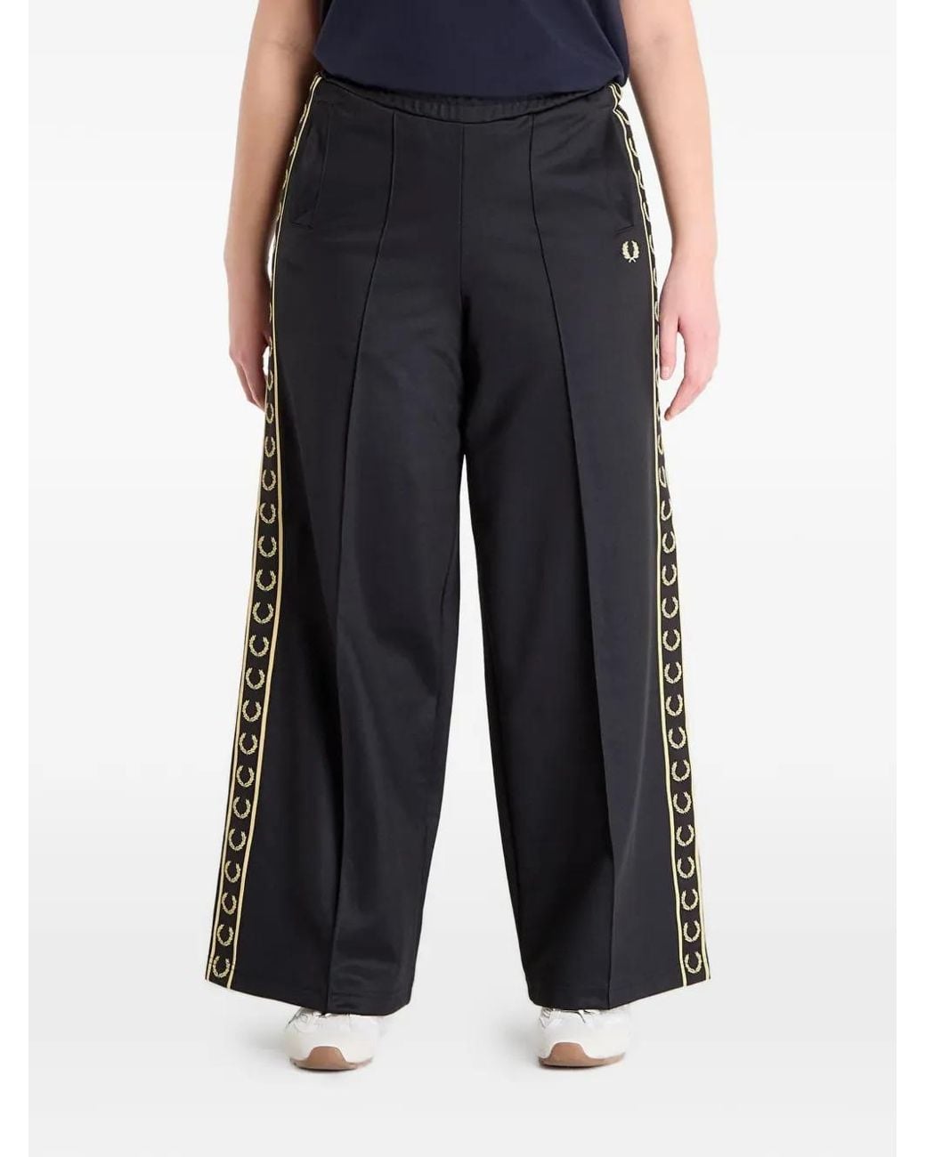 Fred Perry Black Taped Track Pants