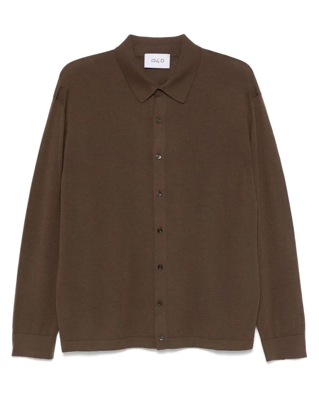 D4.0 Brown Wool Cardigan for men