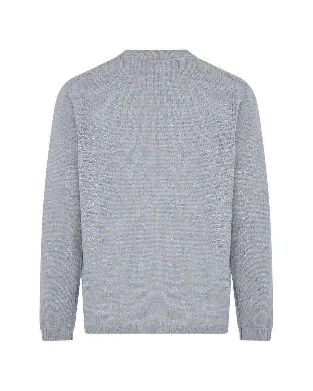 Stone Island Gray Compass-Patch Crew-Neck Sweater for men