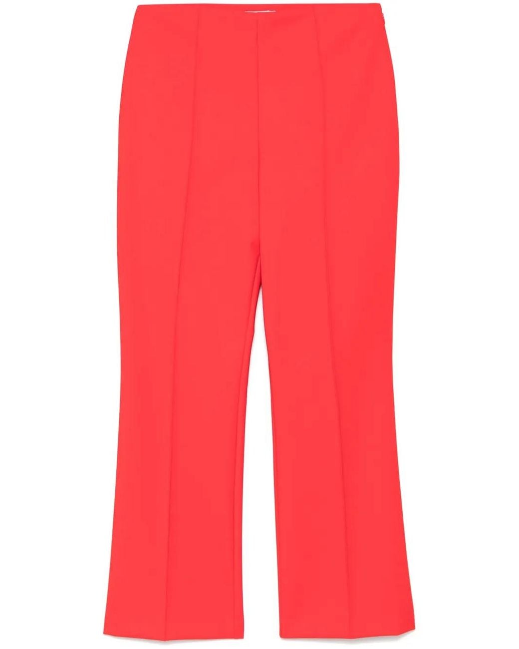 Jonathan Simkhai Red Seam-Detail Trousers