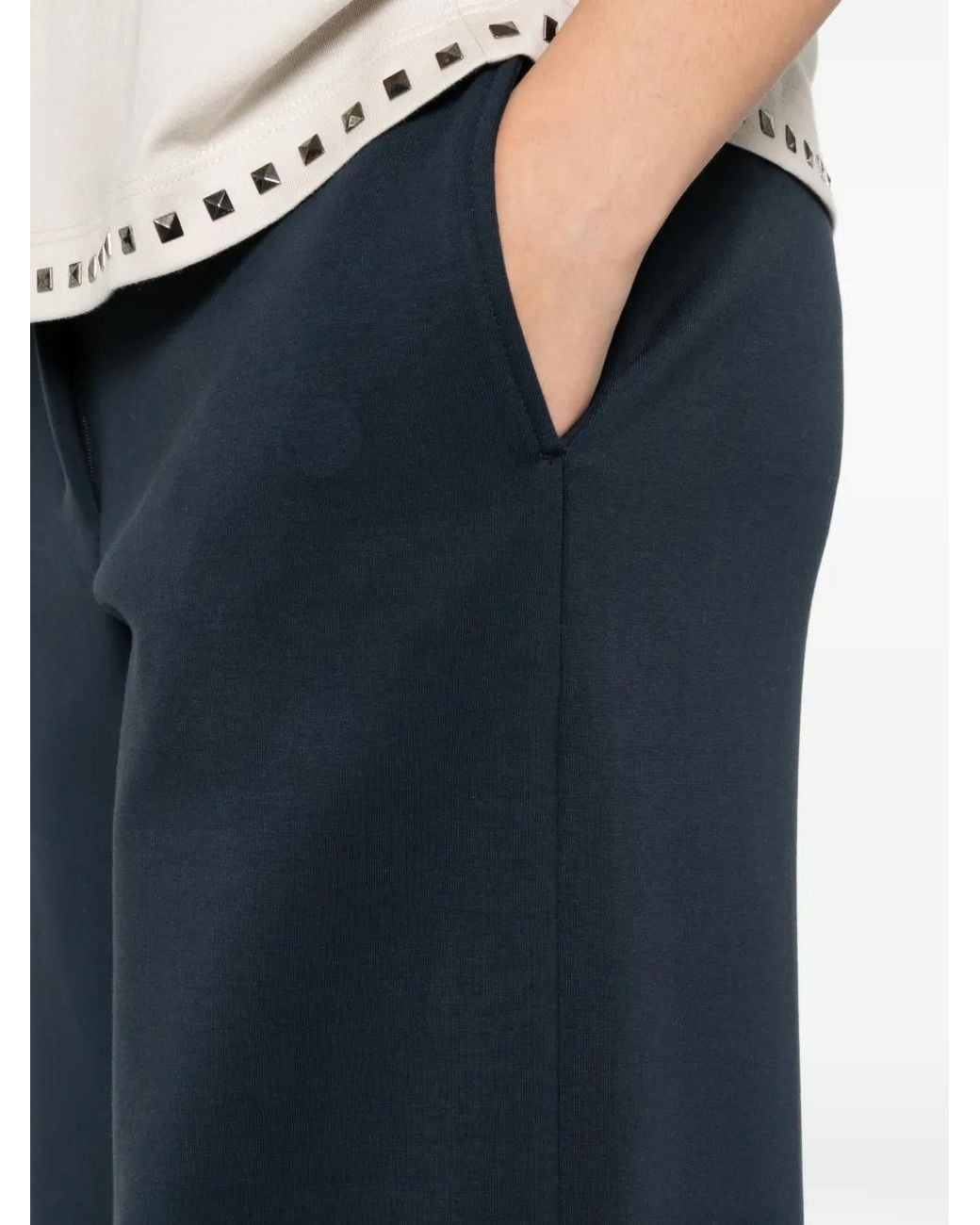 Max Mara Blue Belt-Loops Pants