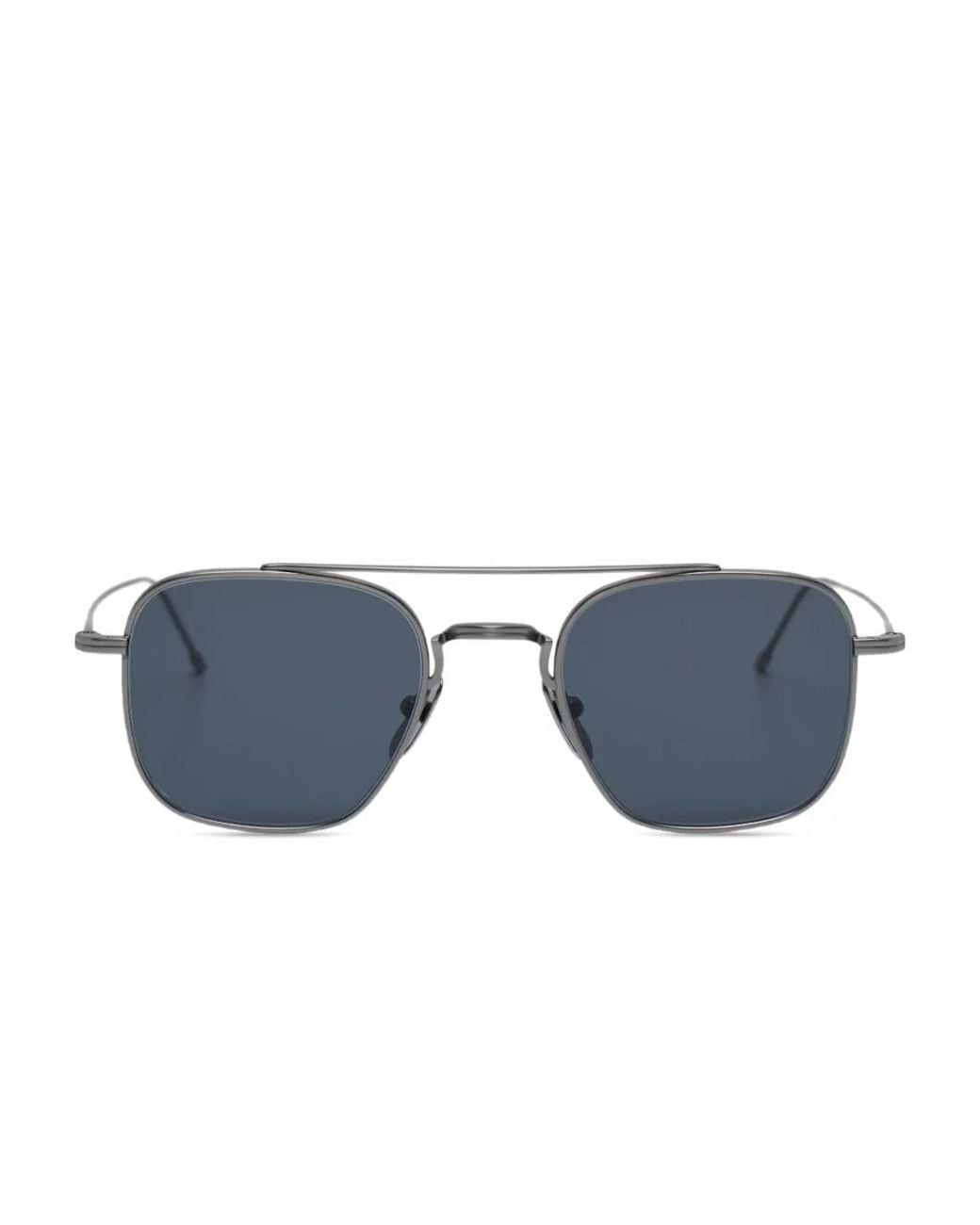 Thom Browne Blue Titanium Squared Sunglasses
