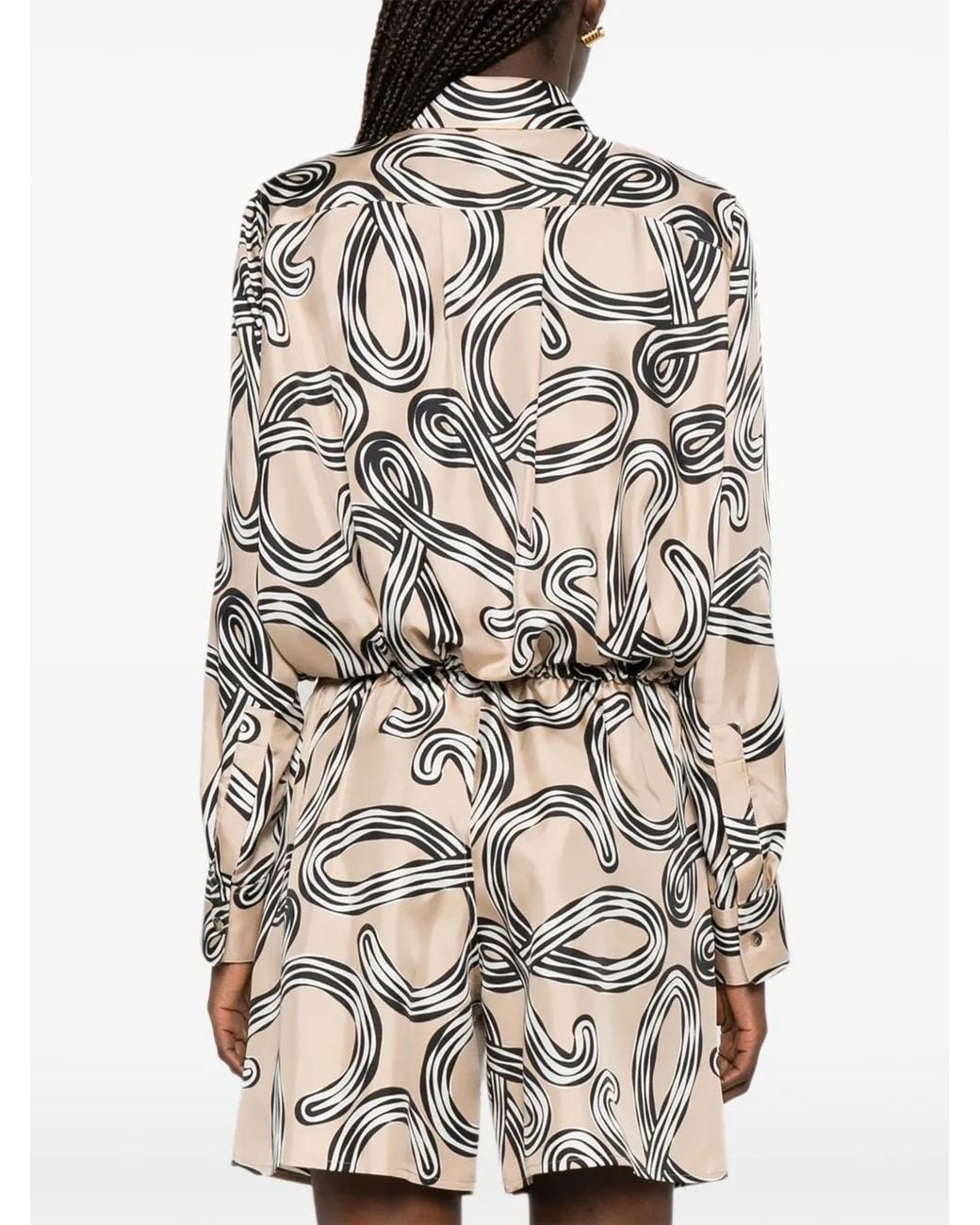 Loewe White Paula's Ibiza Printed Silk Shirt