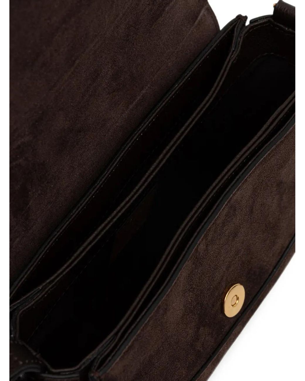 Pollini White Fence Suede-Leather Crossbody Bag