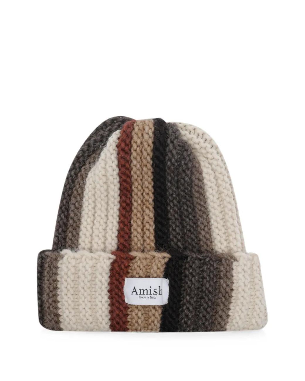 AMISH Brown Gestreifte Beanie
