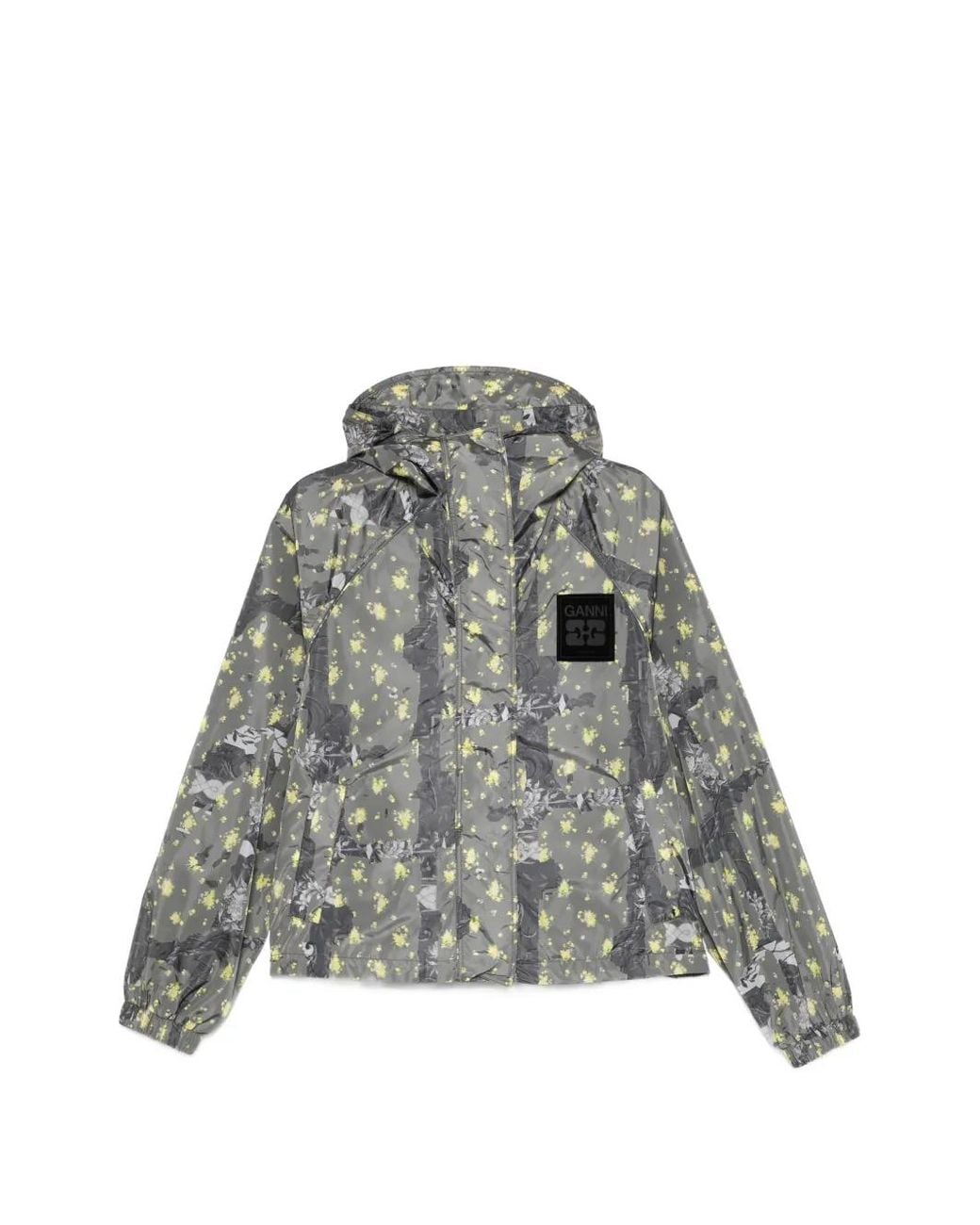 Ganni Gray Recycled Polyamide Jacket