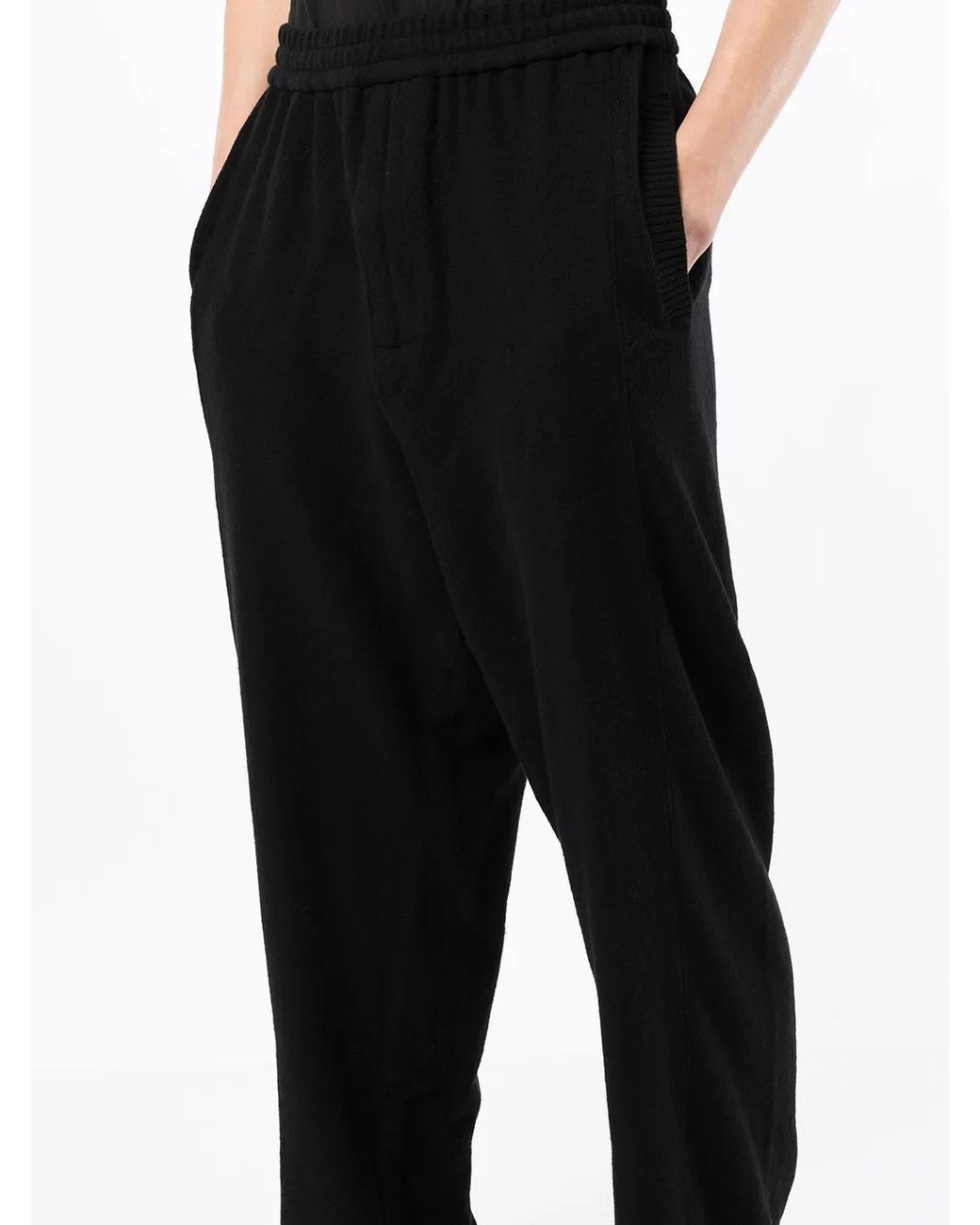 Undercover Black Knitted Track Pants for men