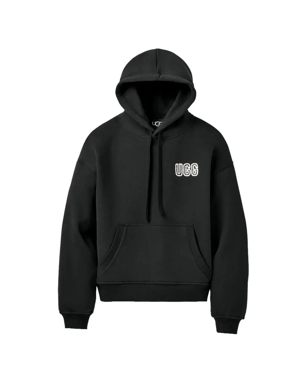 Ugg Black Logo-Appliqué Hoodie