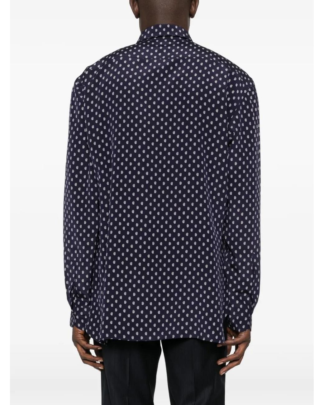 Tom Ford Blue Paisley-Pattern Shirt for men