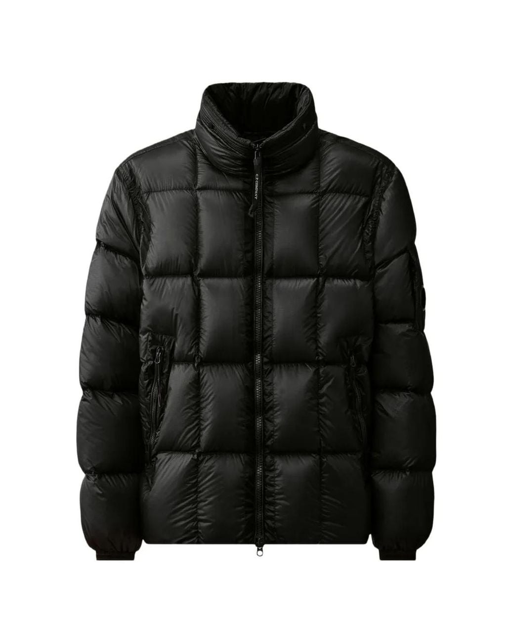 C P Company Black Explorer 7-Denier Matte Nylon Micro-Ripstop D.D. Shell Down Jacket With Lens for men