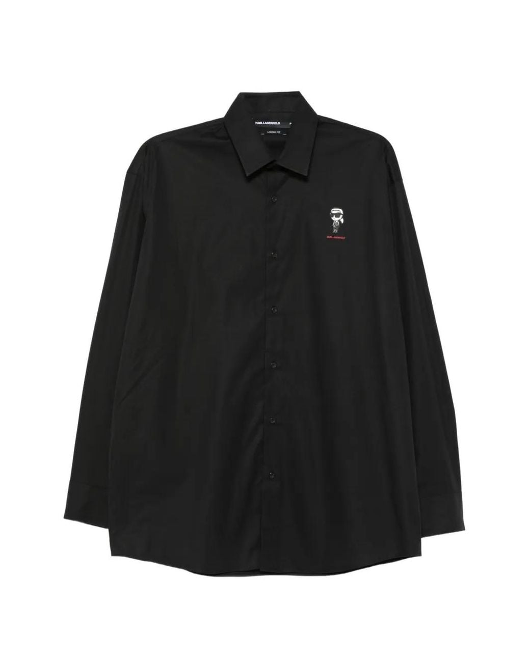 Karl Lagerfeld Black Ikonik Patch Shirt for men