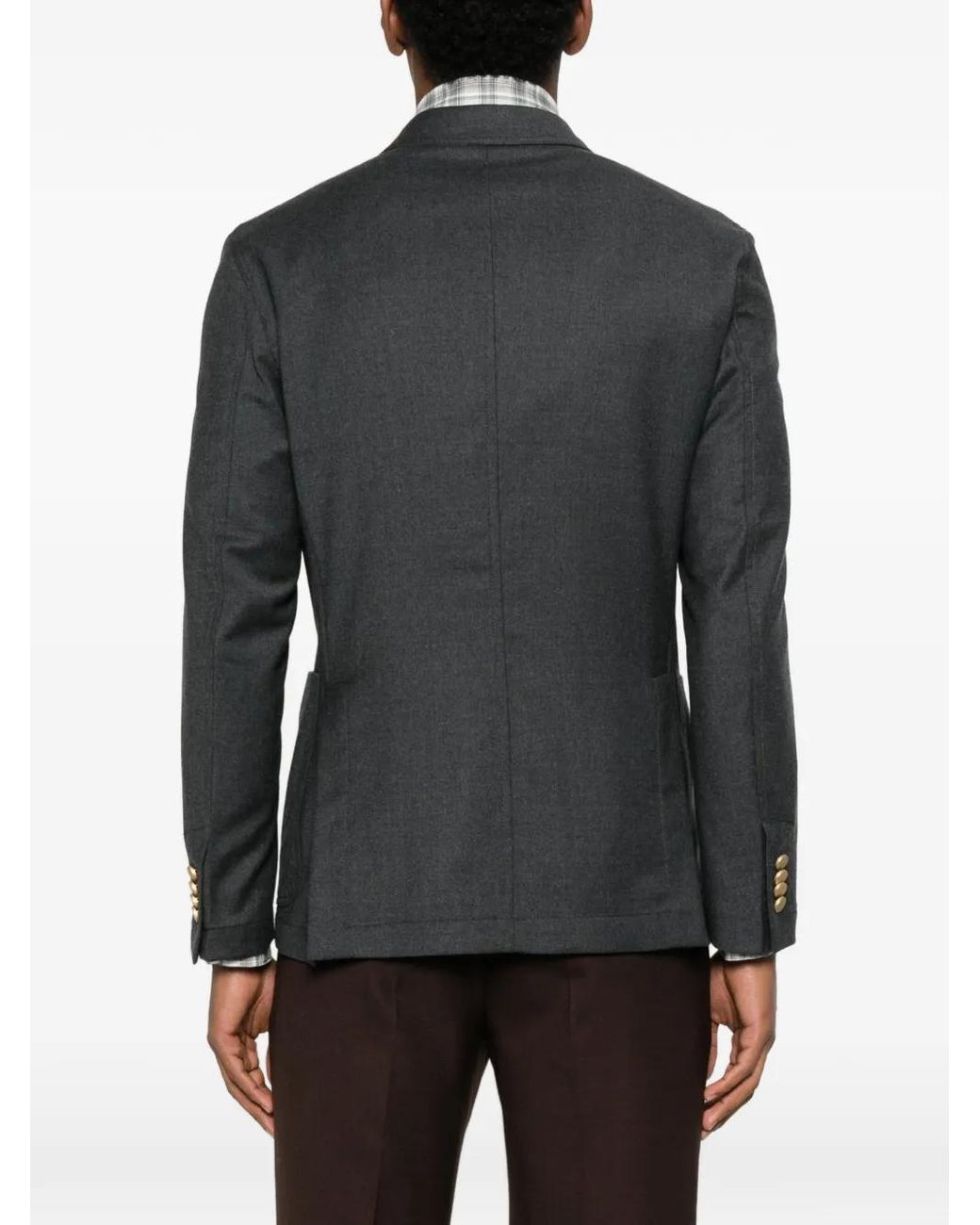 Manuel Ritz Black Double-Breasted Button Jacket for men