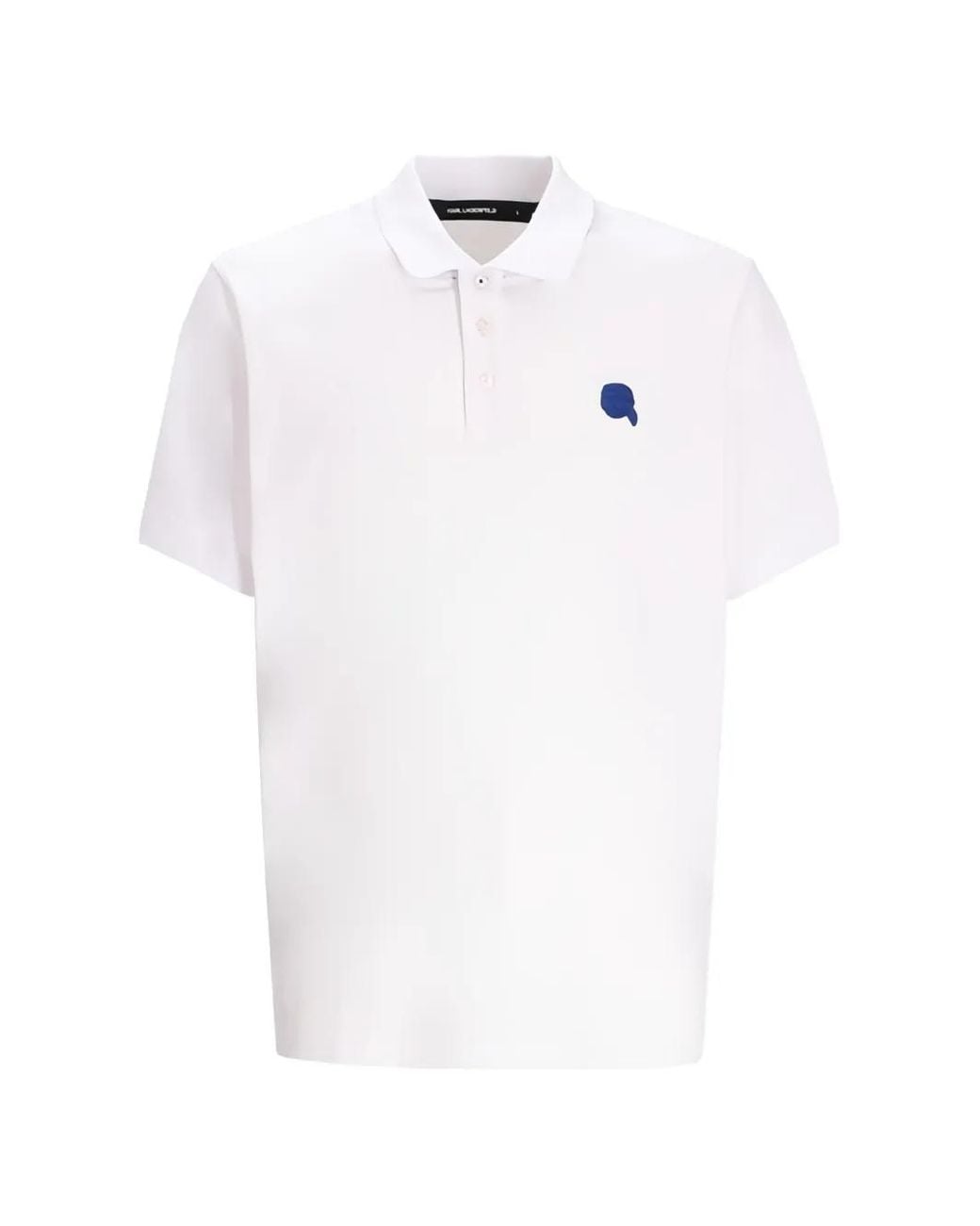 Karl Lagerfeld White Logo Polo Shirt for men