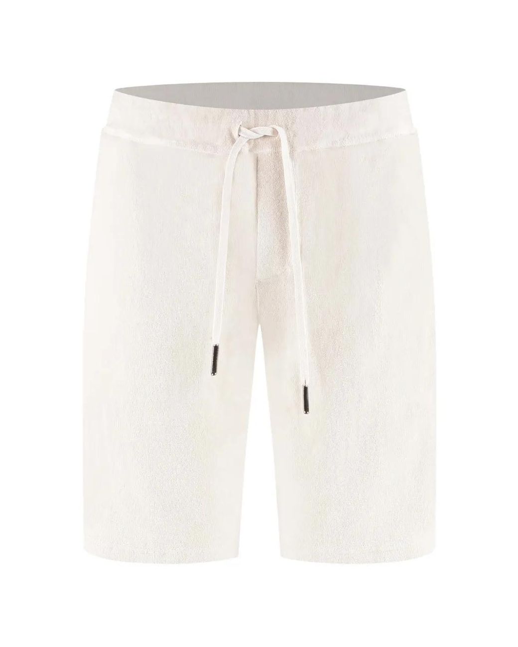 Fedeli White Drawstring-Waist Shorts for men