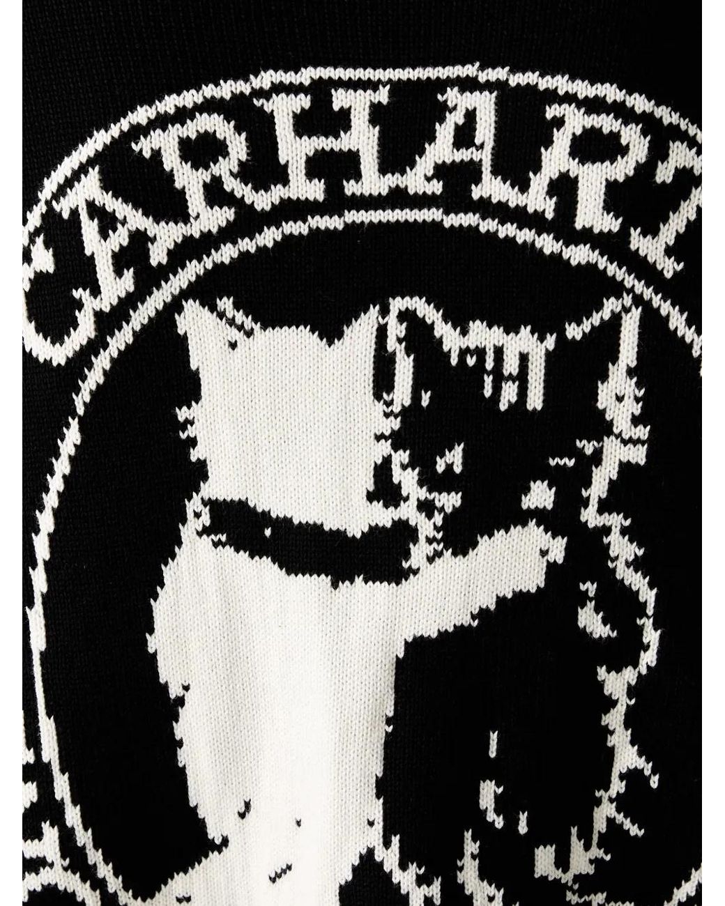 Carhartt Black Graphic-Intarsia Sweater