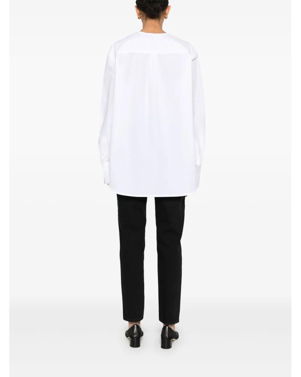 Blusa Con Cuello En V Totême de color White