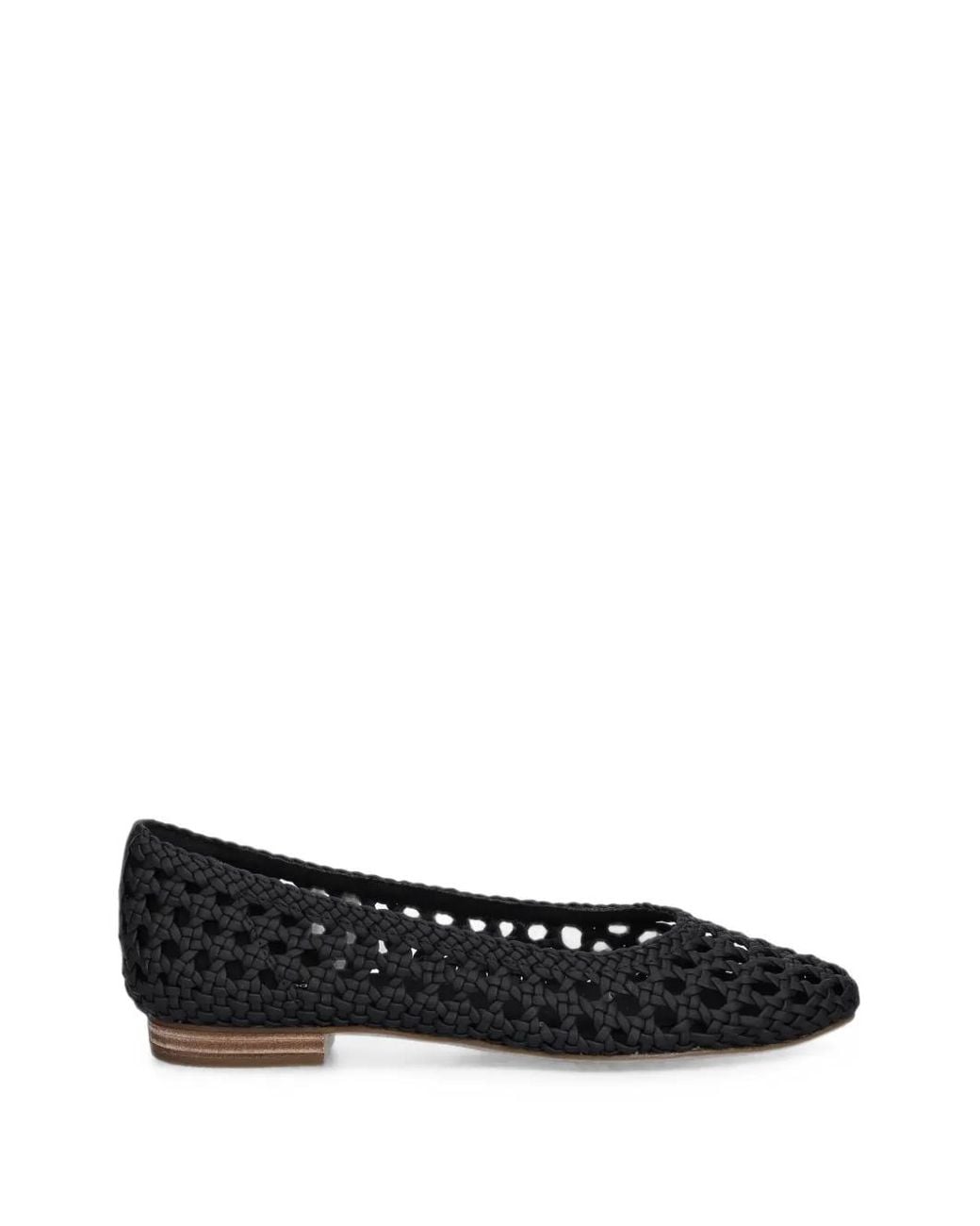 TOMS Black Woven Ballet Flats