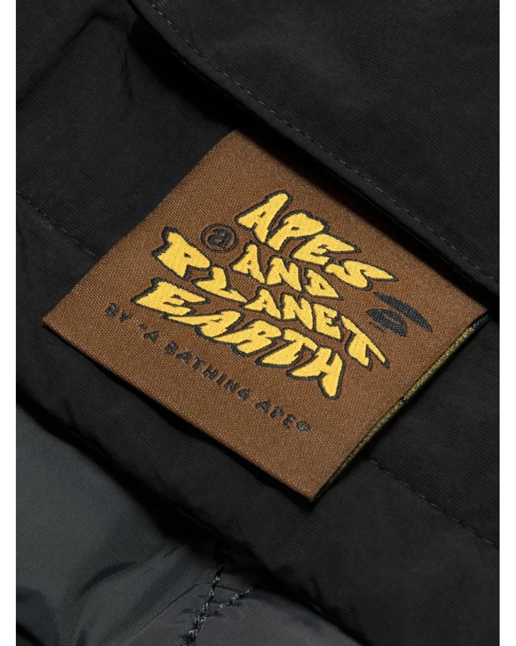 Aape By A Bathing Ape Black Contrast-Panels Jacket for men