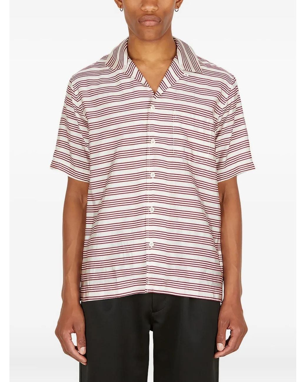 Soulland Red Striped Shirt for men