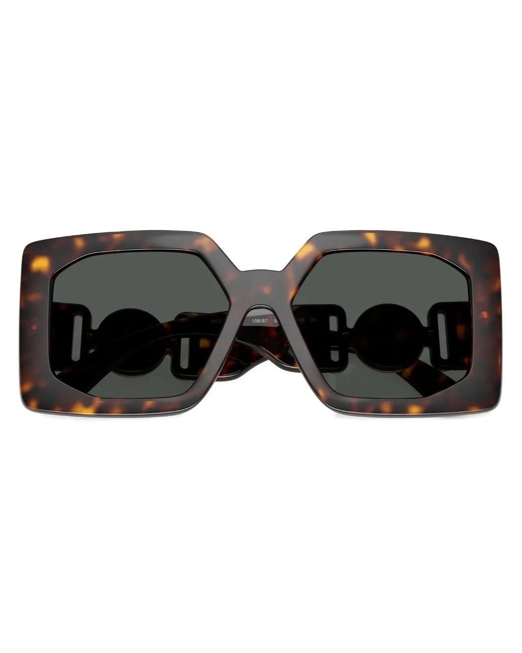 Versace Black Geometric-Frame Sunglasses