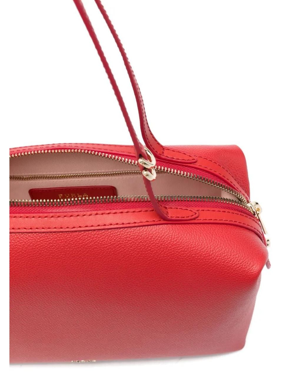 Furla Red Medium Boston Shoulder Bag