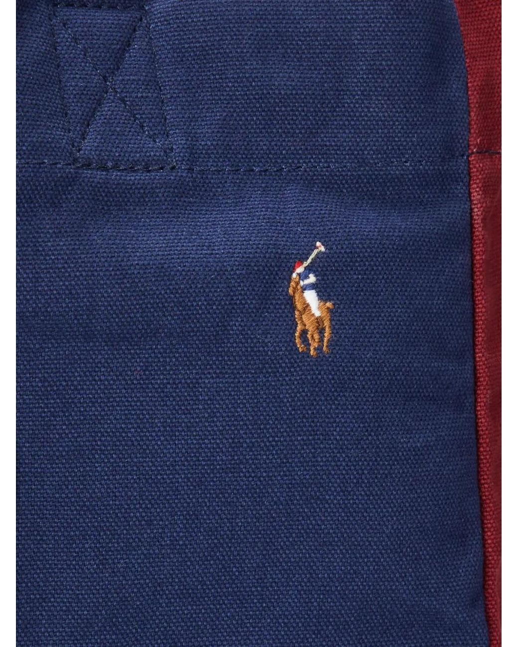 Polo Ralph Lauren Blue Logo-Embroidered Cotton Tote Bag for men