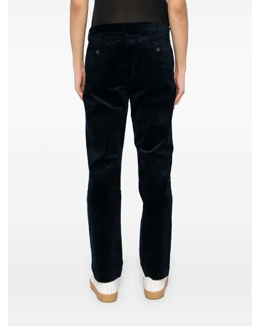 Polo Ralph Lauren Black Corduroy Straight Trousers for men
