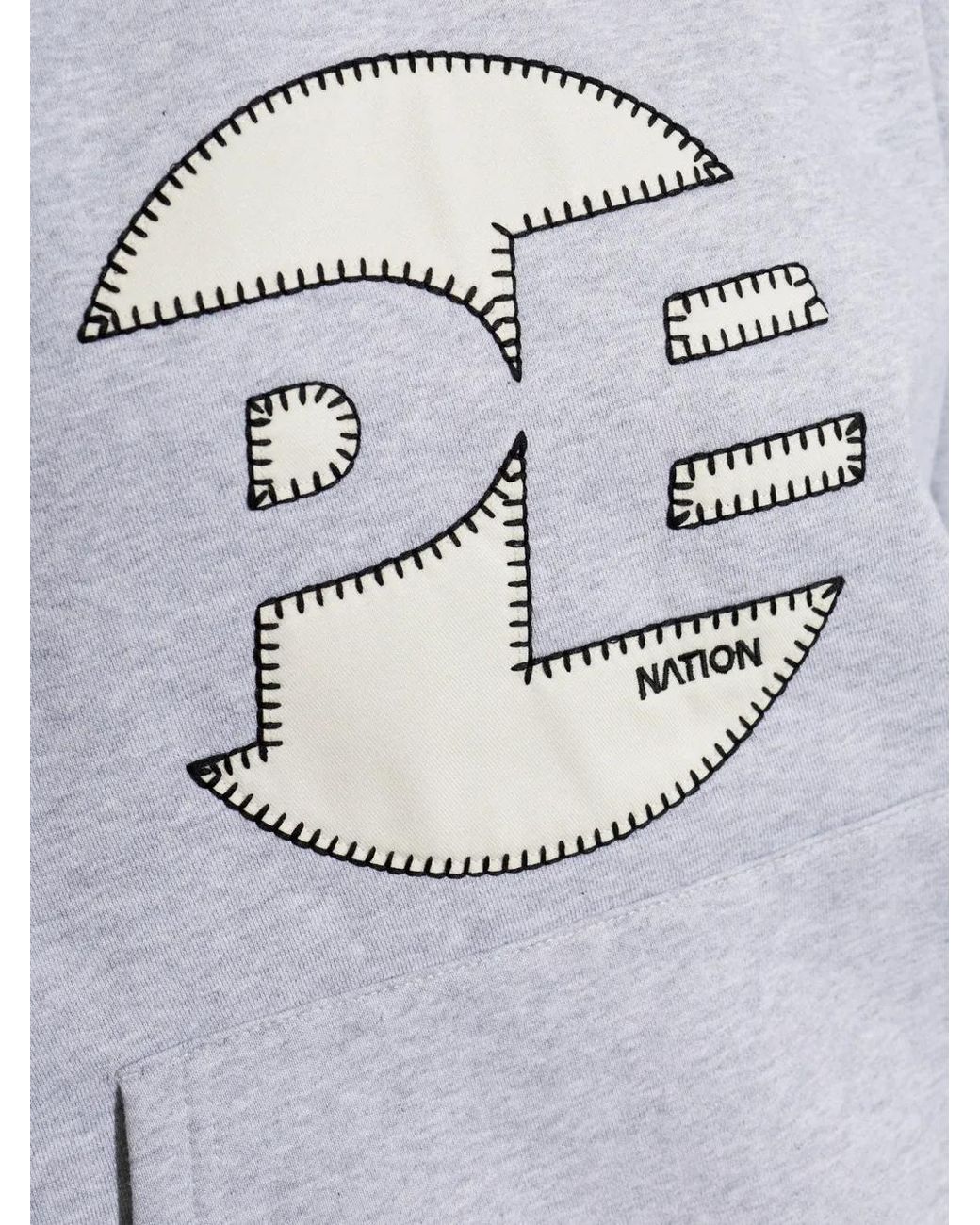 P.E Nation White Voltage Logo-Patch Hoodie