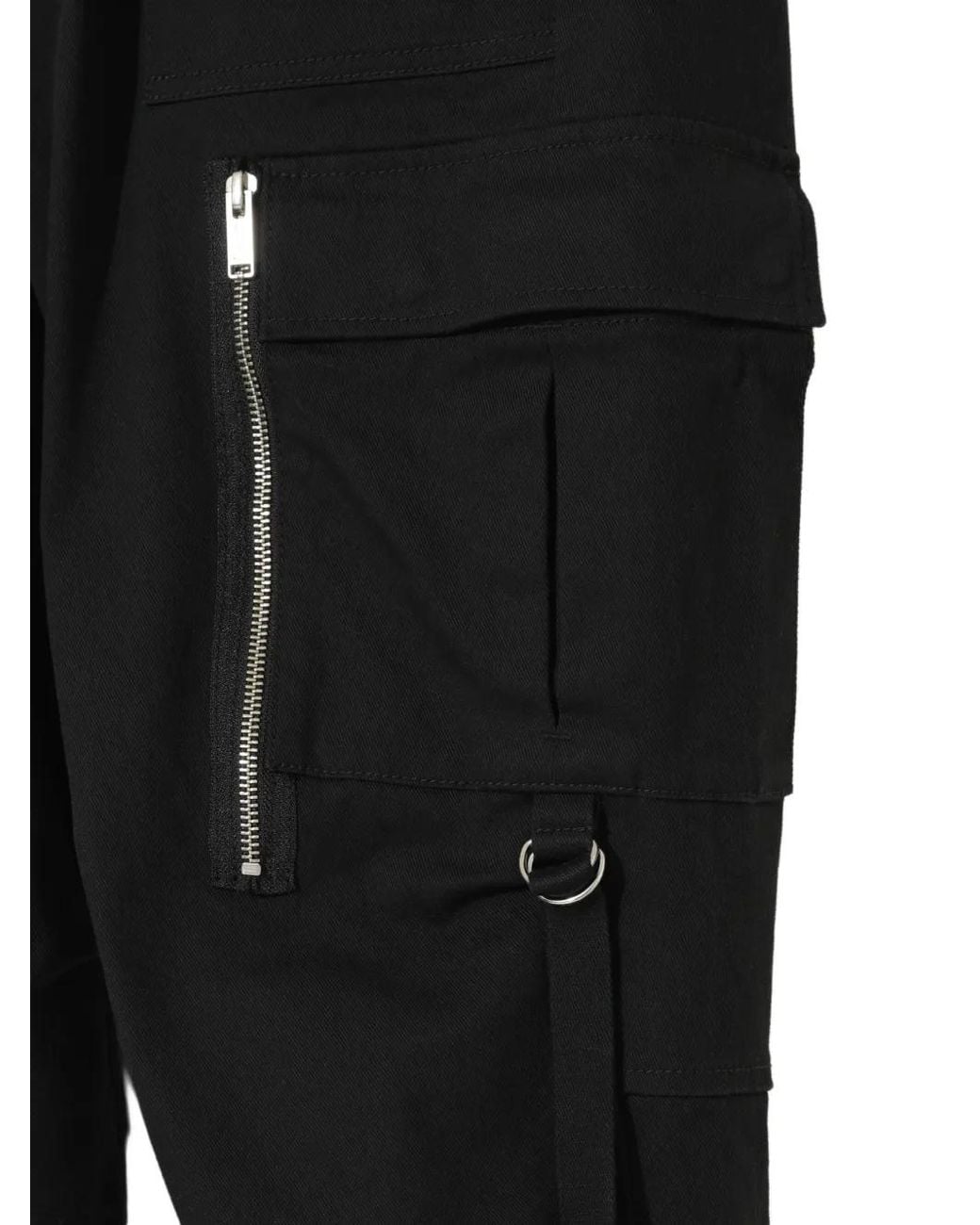 Undercover Black Zip-Detail Cargo-Pocket Trousers for men