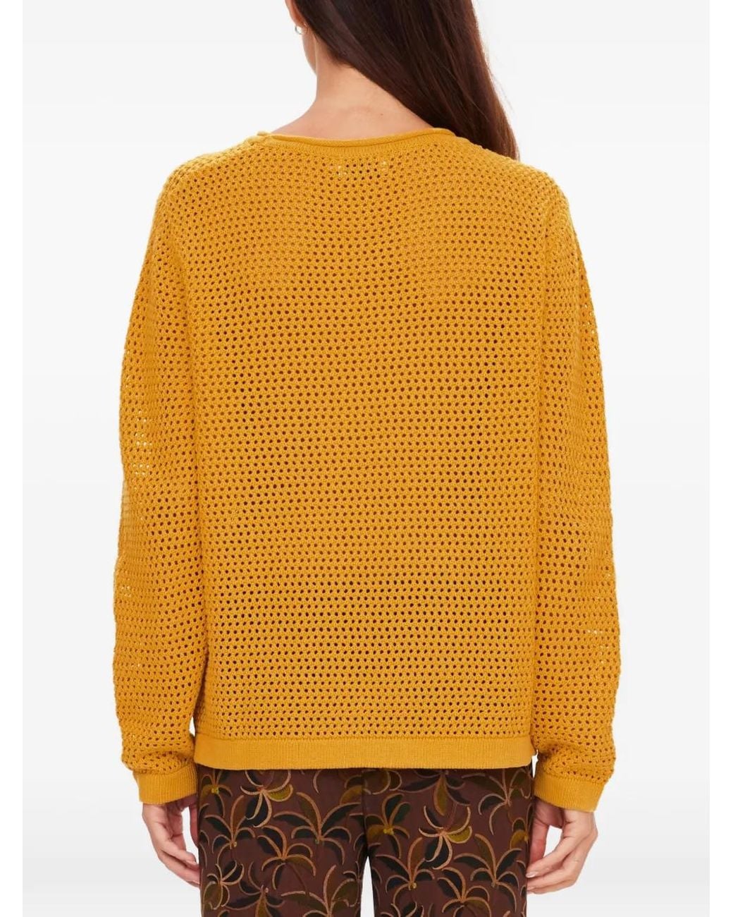 The Upside Orange Felice Open-Knit Sweater