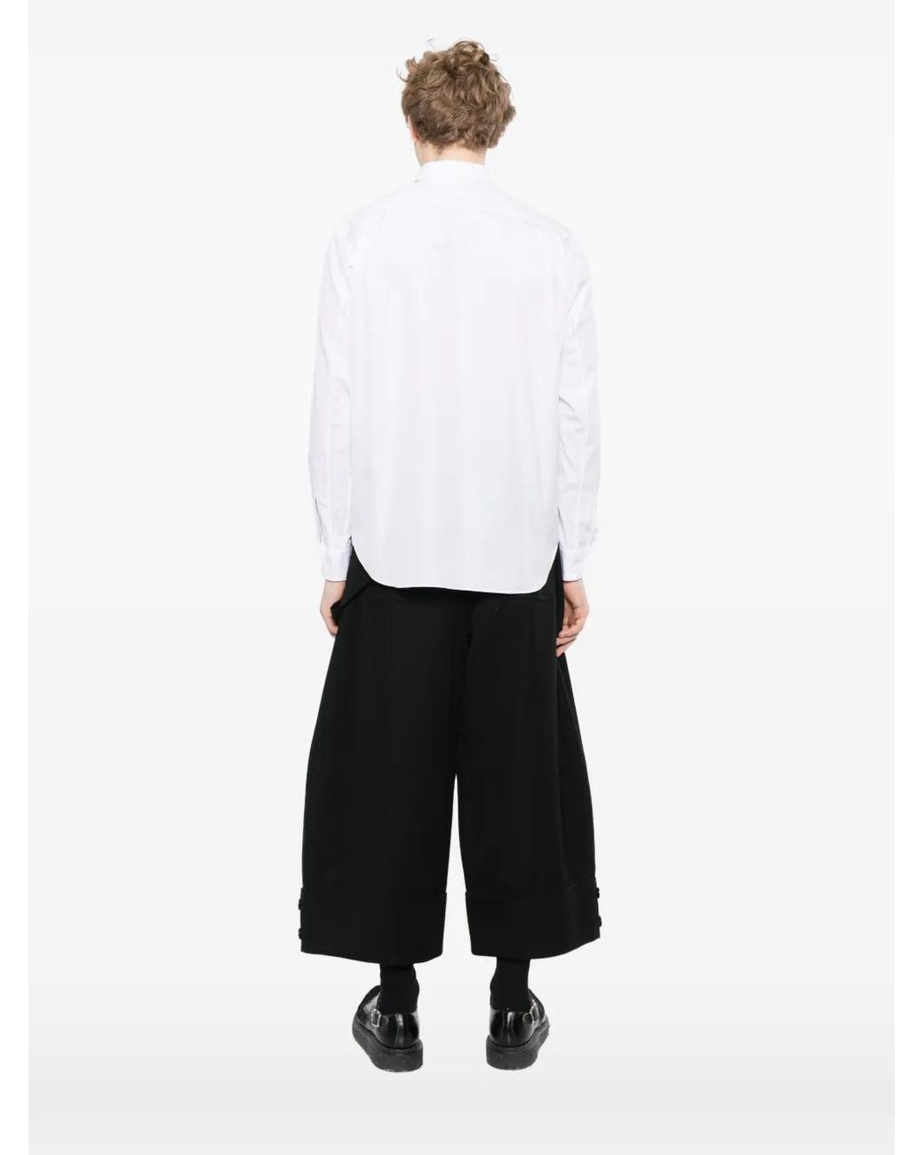 Comme des Garçons White Asymmetric-Panel Shirt for men