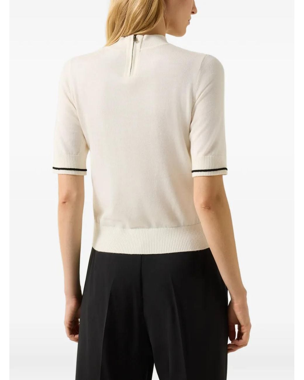 Bogner White Antonia Knitted T-Shirt
