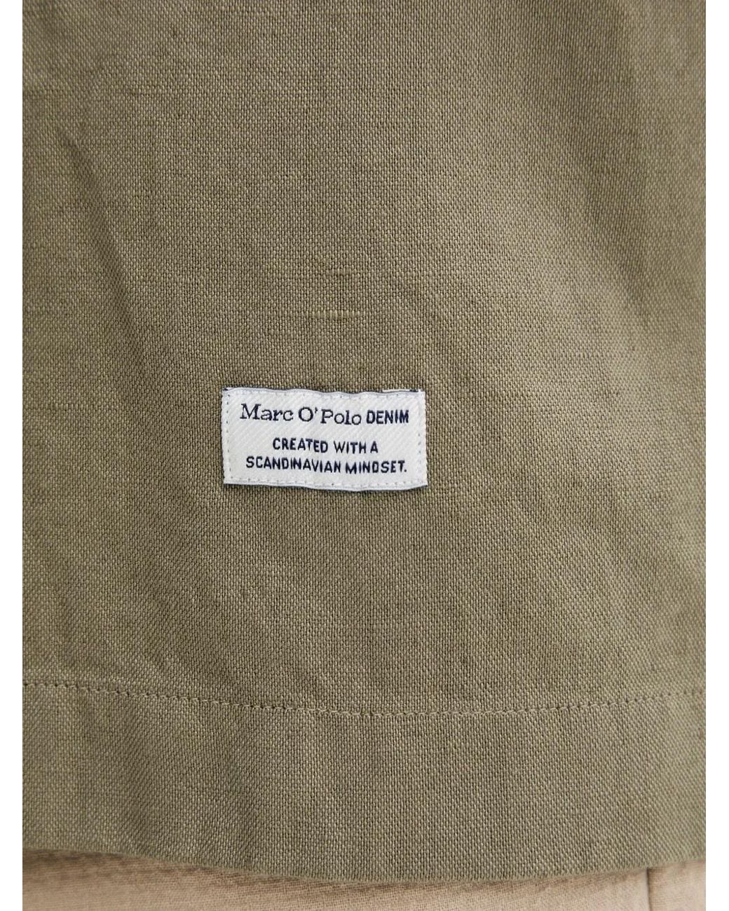 Marc O' Polo Green Short-Sleeve Chest-Pocket Shirt for men