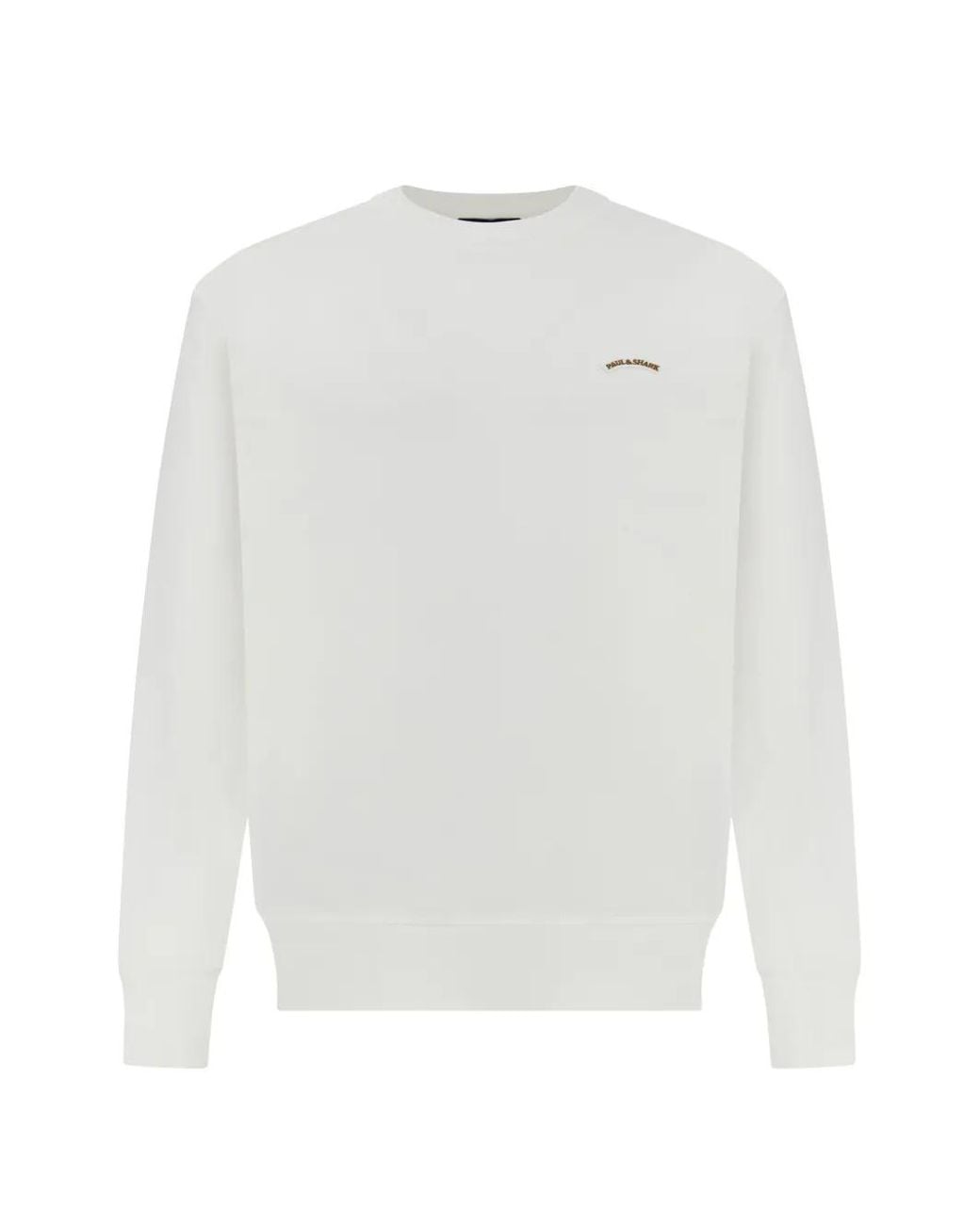 Paul & Shark White Crew-Neck Sweatshirt for men