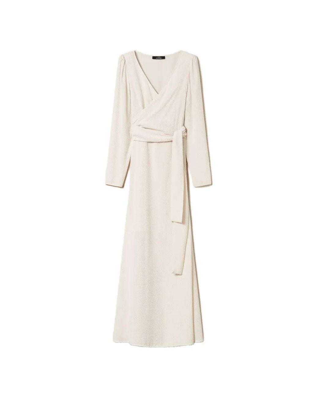Twinset White V-Neck Maxi Dress