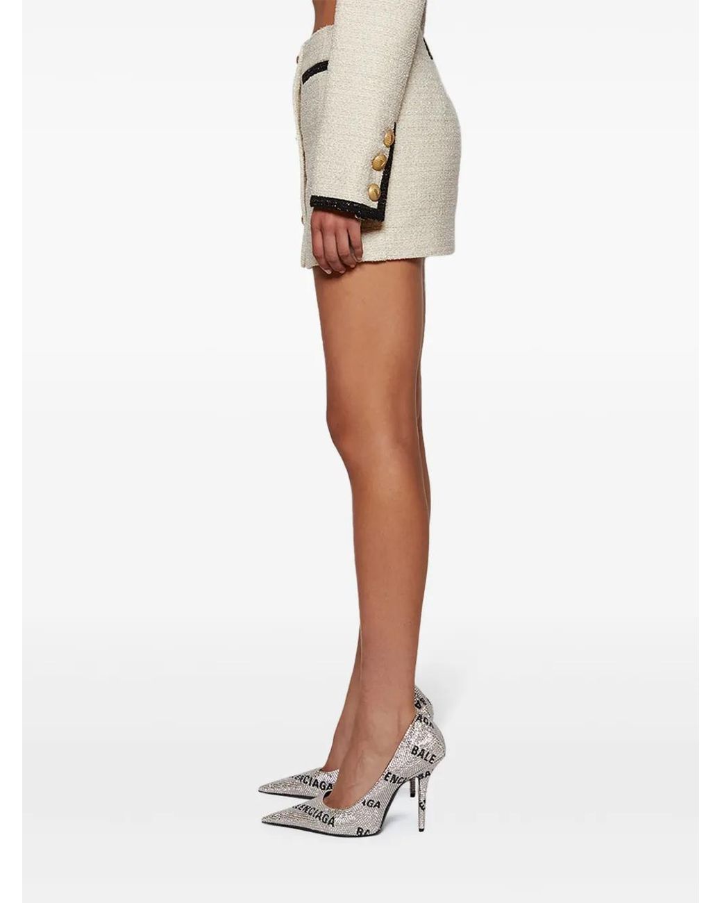 Vetements Natural Tweed Mini Skirt