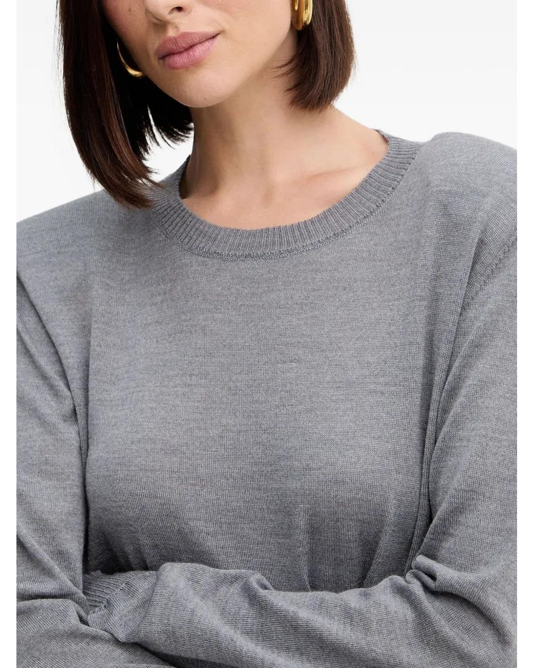 SIMONA CORSELLINI Gray Embellished Sweater