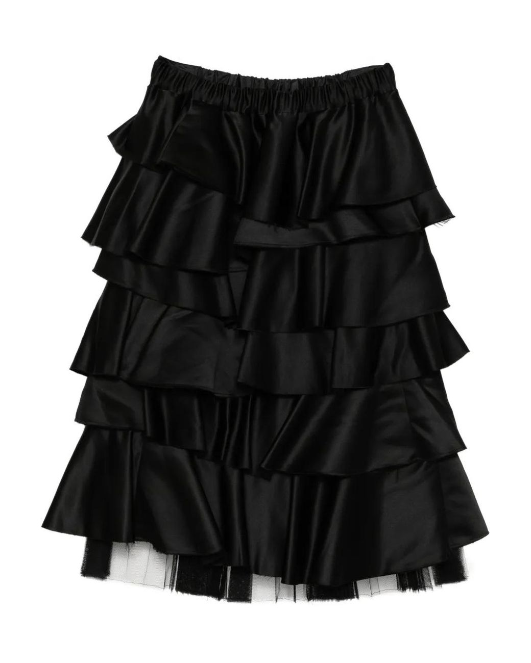 COMME DES GARÇON BLACK Black Elasticated Waistband Skirt