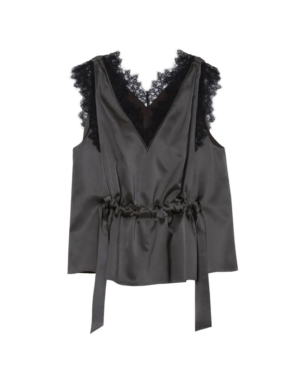 3.1 Phillip Lim Black Lace V-Neck Top