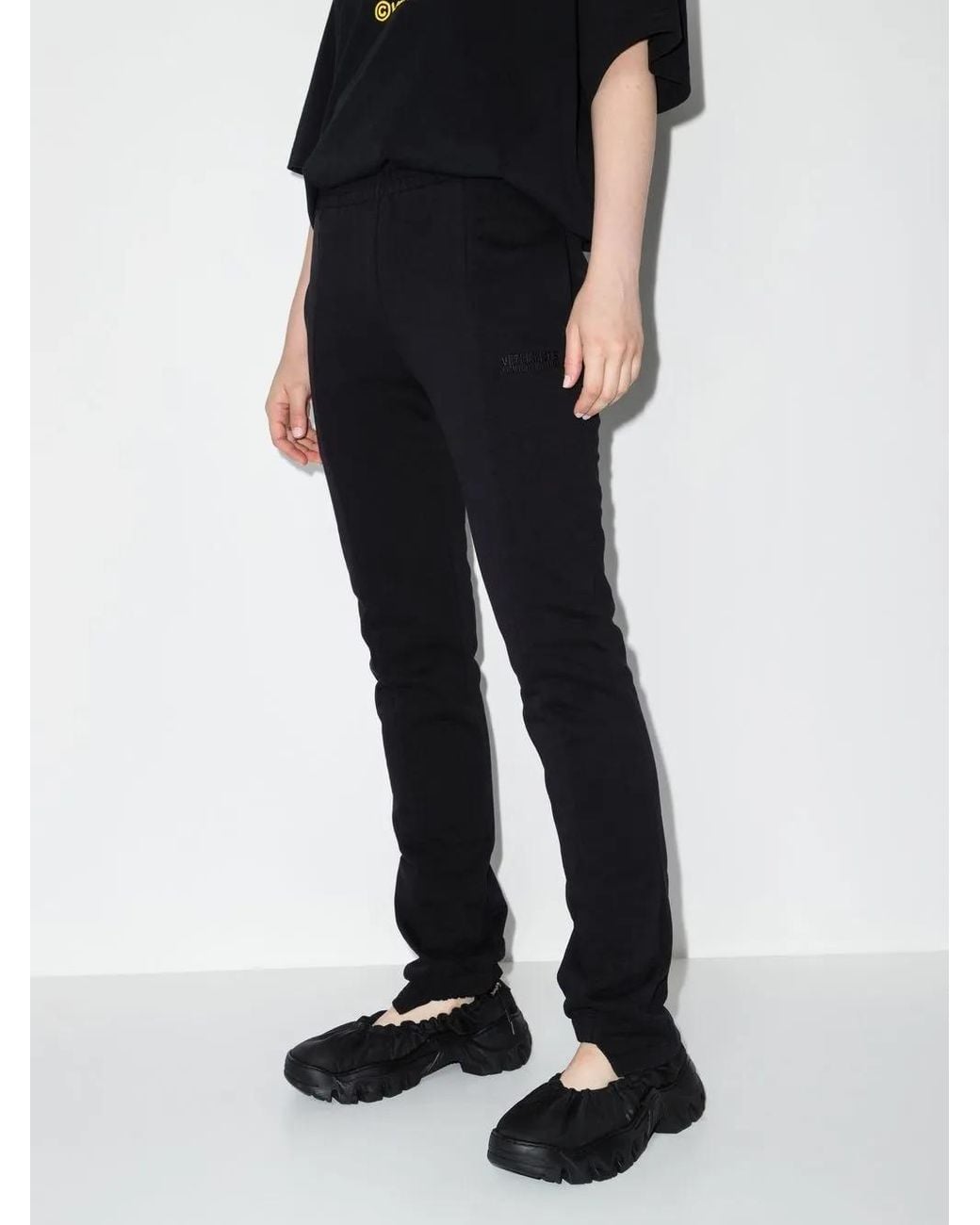 Vetements Black Split-Cuff Track Pants
