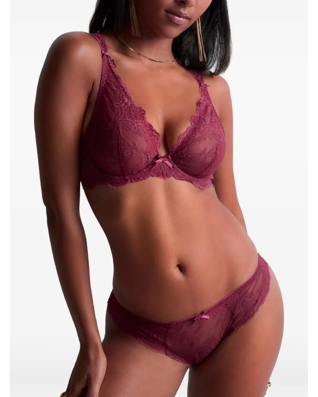 Aubade Pink Danse Des Sens Lace Briefs
