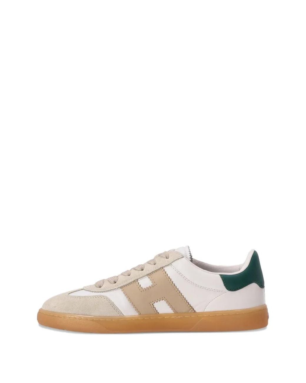 Hogan White Panelled Leather Sneakers